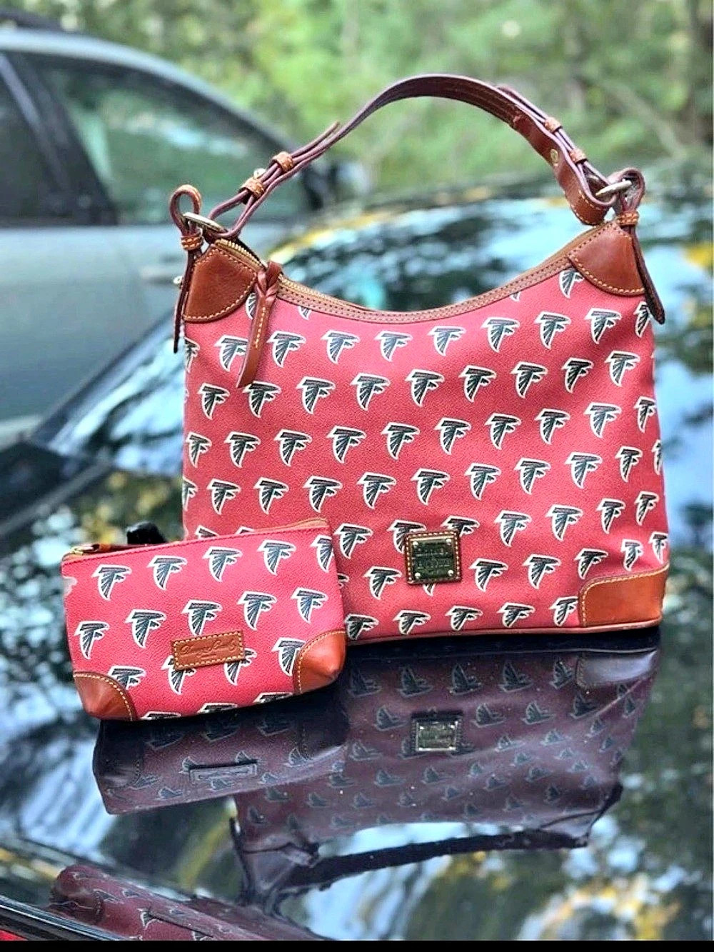 Dooney & Bourke Atlanta Falcons NFL Canvas Collection Purse & Pouch Set Purse